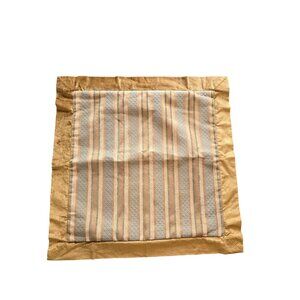 Thomasville Luxrury Pillow Cover Gold & Beige Striped Velvet Edged 25x25
